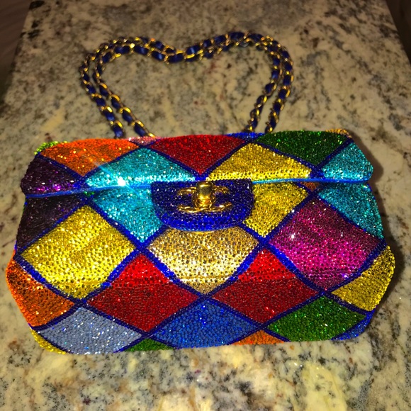 100% Authentic Chanel Mini Swarovski Crystal Bag - Picture 2 of 8